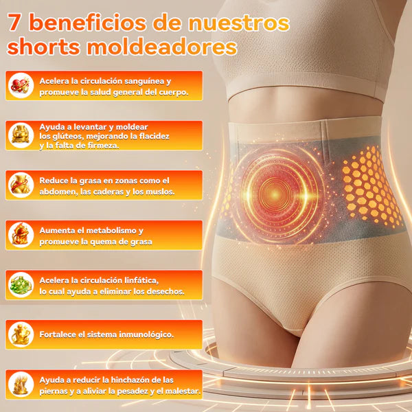 Pack x2 | 👩‍⚕️𝑷𝑨𝑼𝑹𝑨𝑱𝑼® MORINGA Y BERBERINA 4 EN 1 PANTALON CORTO MOLDEADOR DE MICROPARTICULAS Y QUEMA-GRASA